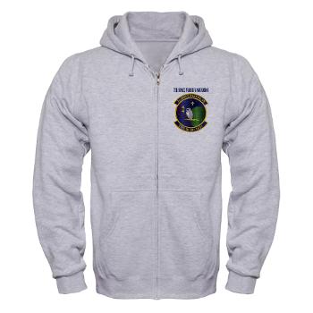 7SWS - A01 - 03 - 7th Space Warning Squadron With Text - Zip Hoodie - Click Image to Close